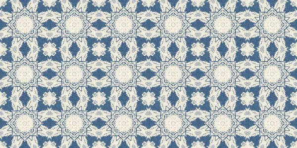 French blue quilt printed fabric border pattern for shabby chic home decor trim. Rustic farm house country cottage flower linen endless tape. Patchwork quilt effect ribbon edge