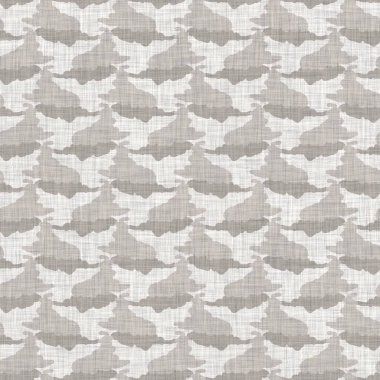 Fransız gri karalama motifli keten desenli. Tonal kır evi tarzı soyut karalama motifi arka planı. Basit bir kırsal kumaş tekstil etkisi. İlkel, pejmürde, şık bir kumaş.