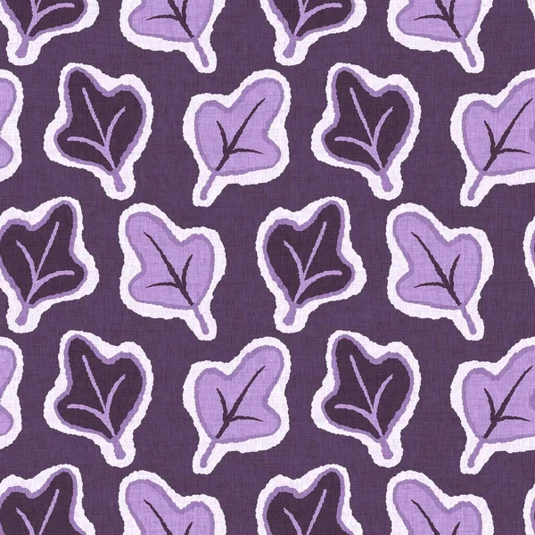 Cinsiyet olarak nötr mor botanik yaprak, dikişsiz raster arka plan. Basit, kaprisli, 2 tonlu bir model. Çocuk bezi duvar kâğıdı ya da her yerde skandal var.