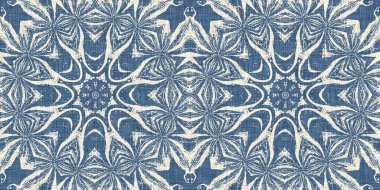 Çiftlik evi mavi kar taneleri sınır arkaplanı. Frosty batik fransız etkisi kurdelesi. Soğuk bayram bayramı washi kaseti