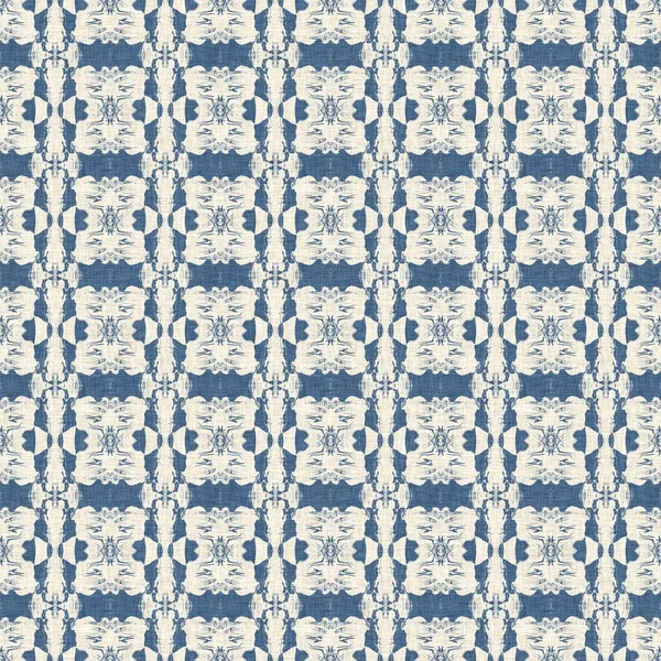Γαλλικό Μπλε Πάπλωμα Τυπωμένο Μοτίβο Ύφασμα Για Shabby Κομψό Στυλ — Φωτογραφία Αρχείου