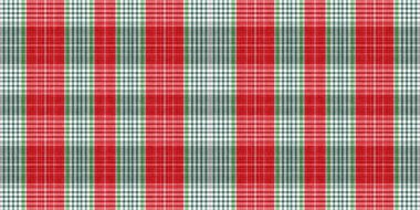 Noel arkaplan sınırı. Geleneksel tatil dokusu etkisi için geleneksel ekose. Kusursuz kış kırmızı ve yeşil ardıç kuşu bandı