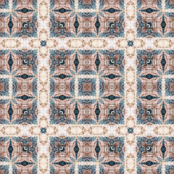 Retro Boho Geometrische Caleidoscoop Sjaal Patroon Achtergrond Kleurrijke Vintage Azulejos — Stockfoto