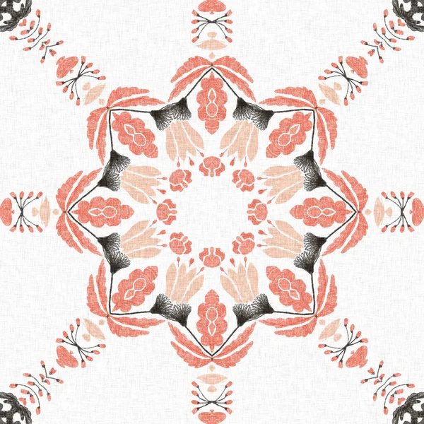 Moderne Boho Geometrischen Floralen Quilt Stil Nahtlose Muster Shabby Chic — Stockfoto