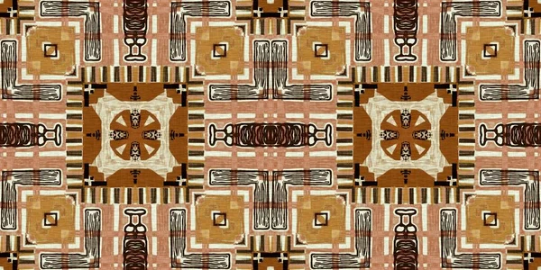 Stampa Animalier Safari Marrone Patchwork Senza Cuciture Modello Bordo Trapunta — Foto Stock