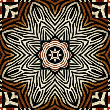 African kente cloth patchwork effect pattern. Seamless geometric quilt fabric all over background. Patched boho rug safari shirt repetitive tile swatch.