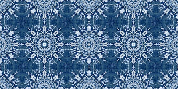 Çivit mavisi kar tanecikli Batik. Frosty batik boyama efekti pürüzsüz kenar. Soğuk bayram şenliği kurdelesi