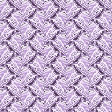 Cinsiyet olarak nötr mor botanik yaprak, dikişsiz raster arka plan. Basit, kaprisli, 2 tonlu bir model. Çocuk bezi duvar kâğıdı ya da her yerde skandal var.