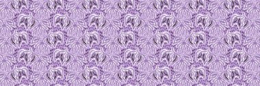 Cinsiyet ayrımı olmayan çiçek dikişsiz raster sınırı. Basit mor kaprisli 2 ton deseni. Çocuk odası duvar kâğıdı ya da her yerde skandal var.