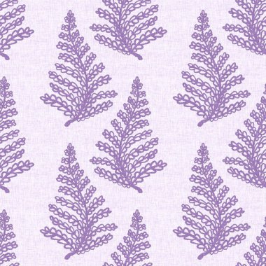 Cinsiyet olarak nötr mor botanik yaprak, dikişsiz raster arka plan. Basit, kaprisli, 2 tonlu bir model. Çocuk bezi duvar kâğıdı ya da her yerde skandal var.