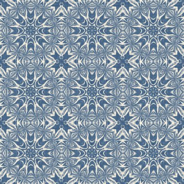 Çiftlik evi mavi kar tanesi desenli arka plan. Frosty batik damasch fransız efekti kusursuz arkaplan. Şenlikli soğuk tatil sezonu duvar kâğıdı döşemesi