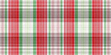 Noel arkaplan sınırı. Geleneksel tatil dokusu etkisi için geleneksel ekose. Kusursuz kış kırmızı ve yeşil ardıç kuşu bandı