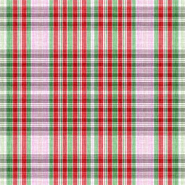 Noel örgü yün tartan arkaplan deseni. Geleneksel İskoç ekoseli Noel dokusu efekti. Kusursuz kış, kırmızı ve yeşil melanj.