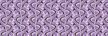 Cinsiyet ayrımı olmayan çiçek dikişsiz raster sınırı. Basit mor kaprisli 2 ton deseni. Çocuk odası duvar kâğıdı ya da her yerde skandal var.