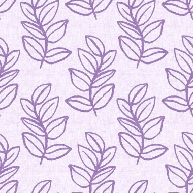 Cinsiyet olarak nötr mor botanik yaprak, dikişsiz raster arka plan. Basit, kaprisli, 2 tonlu bir model. Çocuk bezi duvar kâğıdı ya da her yerde skandal var.