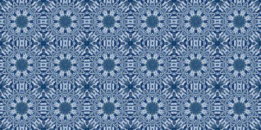 Çivit mavisi kar tanecikli Batik. Frosty batik boyama efekti pürüzsüz kenar. Soğuk bayram şenliği kurdelesi