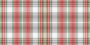 Noel arkaplan sınırı. Geleneksel tatil dokusu etkisi için geleneksel ekose. Kusursuz kış kırmızı ve yeşil ardıç kuşu bandı