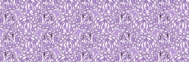 Cinsiyet ayrımı olmayan çiçek dikişsiz raster sınırı. Basit mor kaprisli 2 ton deseni. Çocuk odası duvar kâğıdı ya da her yerde skandal var.