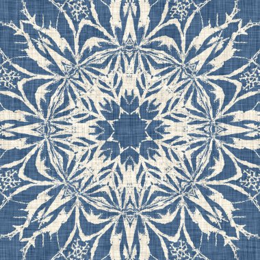 Çiftlik evi mavi kar tanesi desenli arka plan. Frosty batik fransız efekti kusursuz arkaplan. Şenlikli soğuk tatil sezonu duvar kâğıdı döşemesi