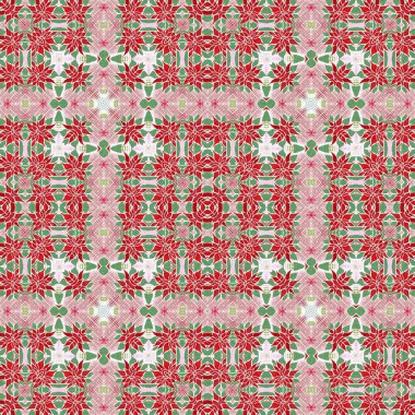 Kusursuz Noel noktasızdı. Aralık tatili için sezonluk kırmızılı dekoratif süs. Kış botanik klasik tarayıcı tekrar fayans