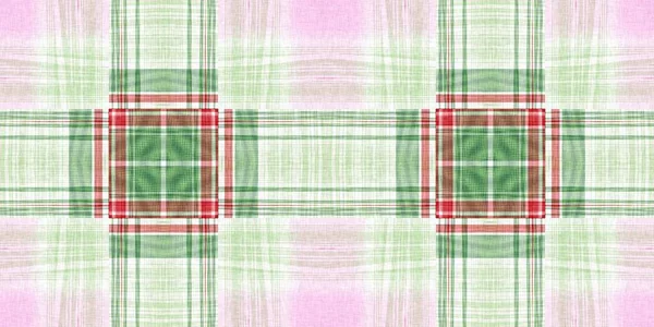 Christmas tartan background border. Traditional plaid for seasonal holiday texture effect. Seamless winter red and green melange washi tape