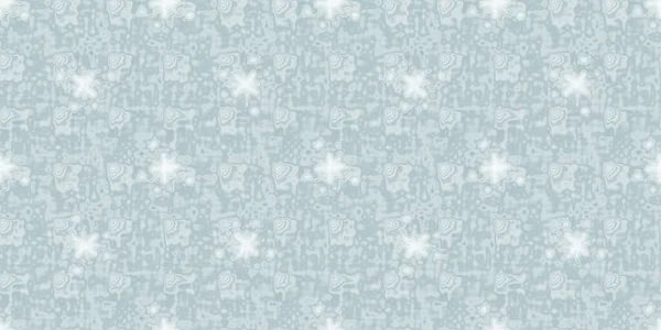 Soft ice blue snow flake border pattern background. Simple minimal frost blur effect seamless banner backdrop. Festive cold holiday season ribbon trim edge.