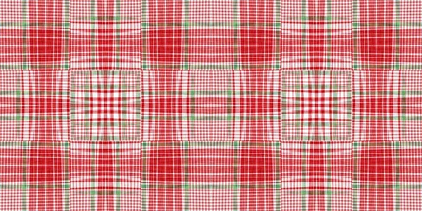 Christmas tartan background border. Traditional plaid for seasonal holiday texture effect. Seamless winter red and green melange washi tape