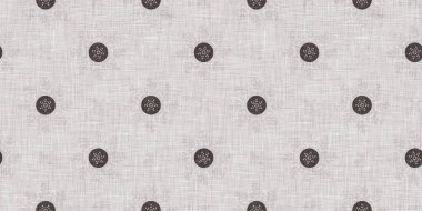 Kusursuz Noel kar taneleri örülmüş keten kenar. Mevsimlik iki ton kahverengi çiftlik evi donması. Fransız Xmas kar haçı bandı için tatil tekstili