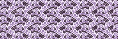 Cinsiyet ayrımı olmayan çiçek dikişsiz raster sınırı. Basit mor kaprisli 2 ton deseni. Çocuk odası duvar kâğıdı ya da her yerde skandal var.