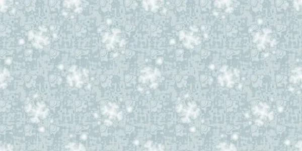 Soft Ice Blue Schneeflocke Rand Muster Hintergrund Einfache Minimale Frost — Stockfoto