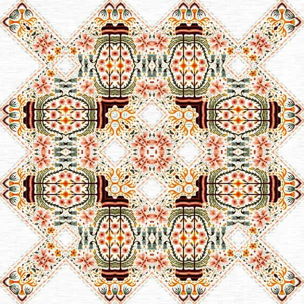 Boho Botanical Cottage Core Seamless Pattern Trendy Decorative Folklore Allover — Stockfoto
