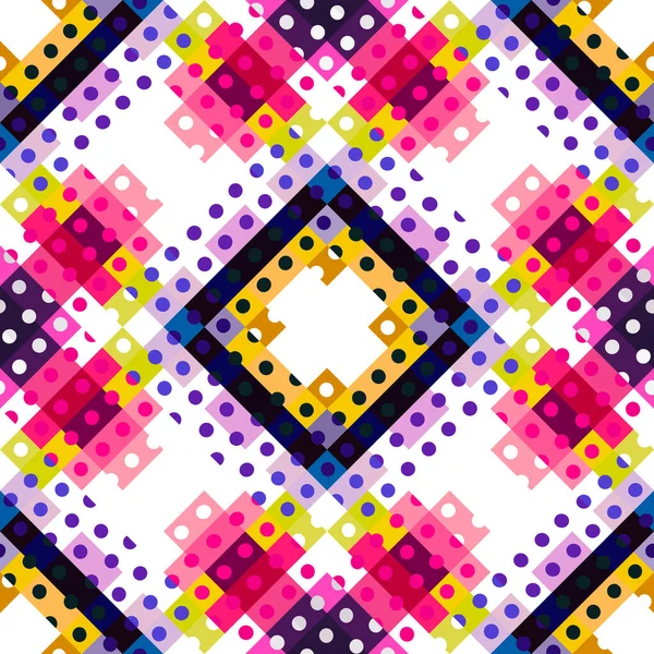 Skurrile Geometrische Pixelmuster Spielerische Spaß Kaleidoskopische Rosa Tapete Bunte Sommer — Stockfoto