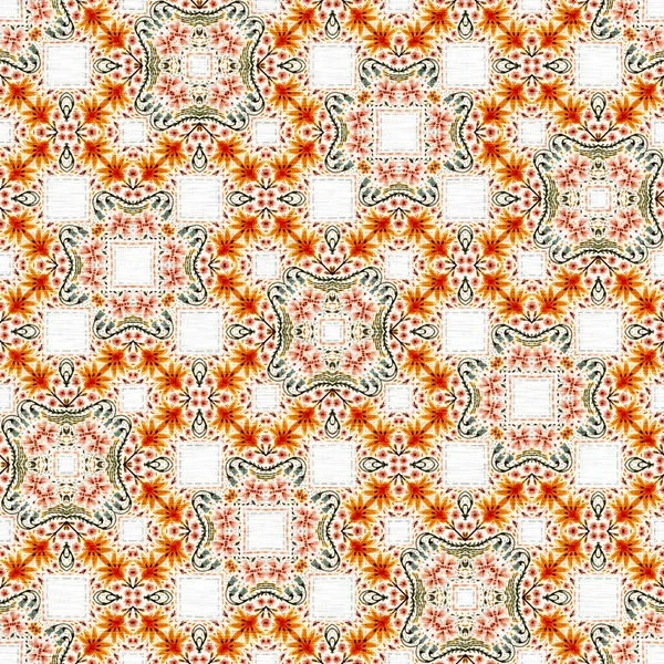 Boho Botanical Cottage Core Seamless Pattern Trendy Decorative Folklore Allover —  Fotos de Stock