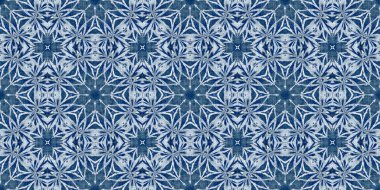 Çivit mavisi kar tanecikli Batik. Frosty batik boyama efekti pürüzsüz kenar. Soğuk bayram şenliği kurdelesi