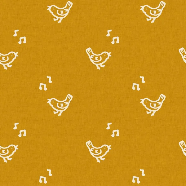 Gender neutral bird in sky seamless raster background. Simple whimsical 2 tone pattern. Kids nursery wallpaper or scandi all over print