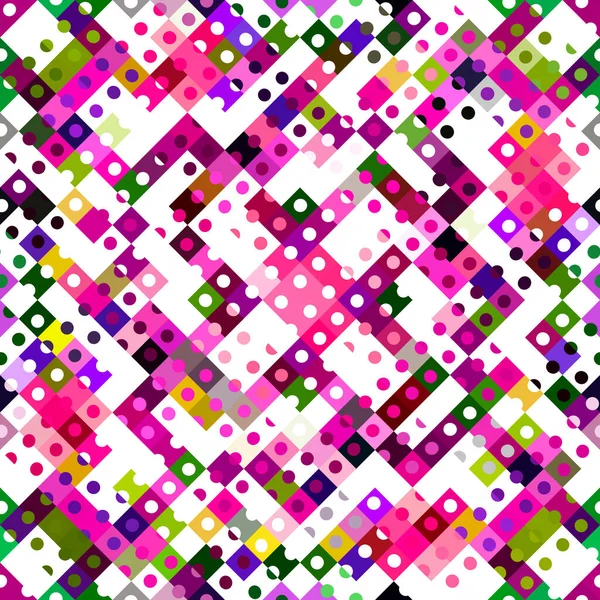 Padrão Geométrico Pixel Caprichoso Brincalhão Divertido Papel Parede Rosa Caleidoscópica — Fotografia de Stock