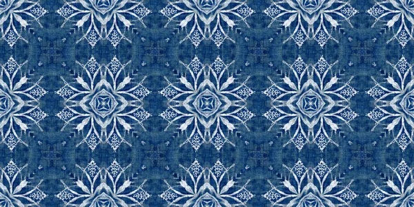 Çivit mavisi kar tanecikli Batik. Frosty batik boyama efekti pürüzsüz kenar. Soğuk bayram şenliği kurdelesi