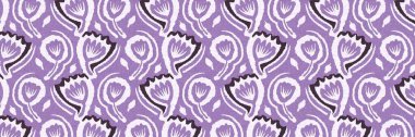 Cinsiyet ayrımı olmayan çiçek dikişsiz raster sınırı. Basit mor kaprisli 2 ton deseni. Çocuk odası duvar kâğıdı ya da her yerde skandal var.