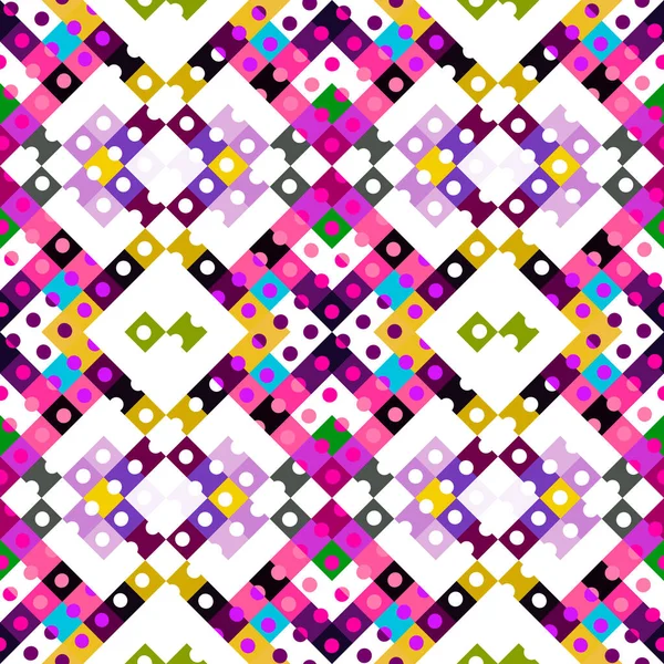 Skurrile Geometrische Pixelmuster Spielerische Spaß Kaleidoskopische Rosa Tapete Bunte Sommer — Stockfoto