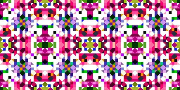Retro Geometryczny Wzór Piksela Zabawna Kalejdoskopowa Różowa Tapeta Kolorowe Lato — Zdjęcie stockowe