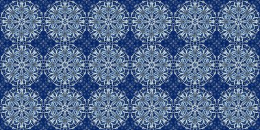 Çivit mavisi kar tanecikli Batik. Frosty batik boyama efekti pürüzsüz kenar. Soğuk bayram şenliği kurdelesi