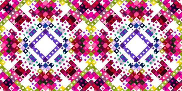 Skurrile Geometrische Pixelmuster Spielerische Spaß Kaleidoskopische Rosa Tapete Bunte Sommer — Stockfoto