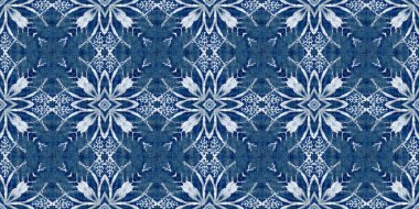 Çivit mavisi kar tanecikli Batik. Frosty batik boyama efekti pürüzsüz kenar. Soğuk bayram şenliği kurdelesi