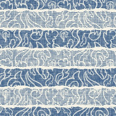 Hassas Fransız dantel efekti. Kusursuz çizgili desen. Süslü Provence tarzı dantelli kır evi dekorasyonu. Kırsal, modern, pejmürde, şık tasarım için keten kumaş duvar kağıdı.