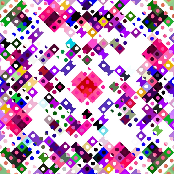 Modello Pixel Geometrici Stravaganti Divertente Divertente Caleidoscopico Carta Parati Rosa — Foto Stock