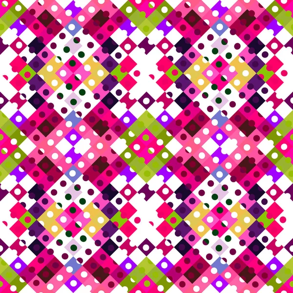 Modèle Géométrique Fantaisiste Pixels Amusant Papier Peint Kaléidoscopique Rose Ludique — Photo