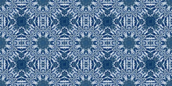 Çivit mavisi kar tanecikli Batik. Frosty batik boyama efekti pürüzsüz kenar. Soğuk bayram şenliği kurdelesi