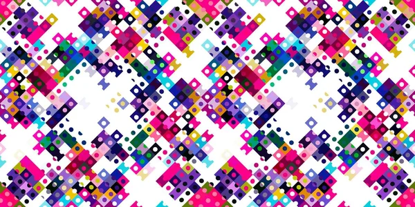 Skurrile Geometrische Pixelmuster Spielerische Spaß Kaleidoskopische Rosa Tapete Bunte Sommer — Stockfoto