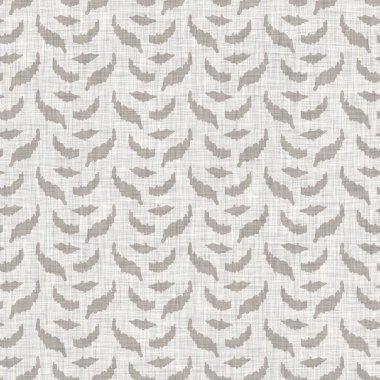 French grey doodle motif linen seamless pattern. Tonal country cottage style abstract scribble motif background. Simple vintage rustic fabric textile effect