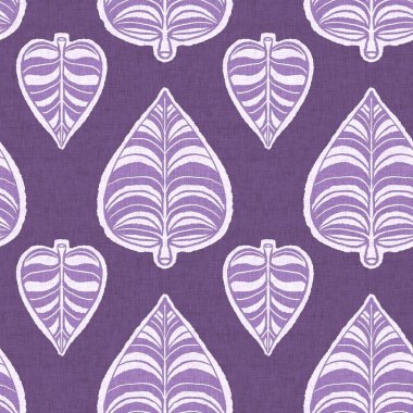 Cinsiyet olarak nötr mor botanik yaprak, dikişsiz raster arka plan. Basit, kaprisli, 2 tonlu bir model. Çocuk bezi duvar kâğıdı ya da her yerde skandal var.